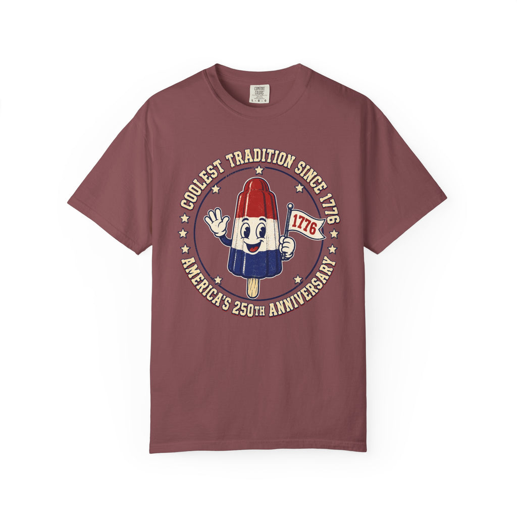 Patriotic Rocket Pop Tee — "Coolest Tradition Since 1776" 250th Anniversary
