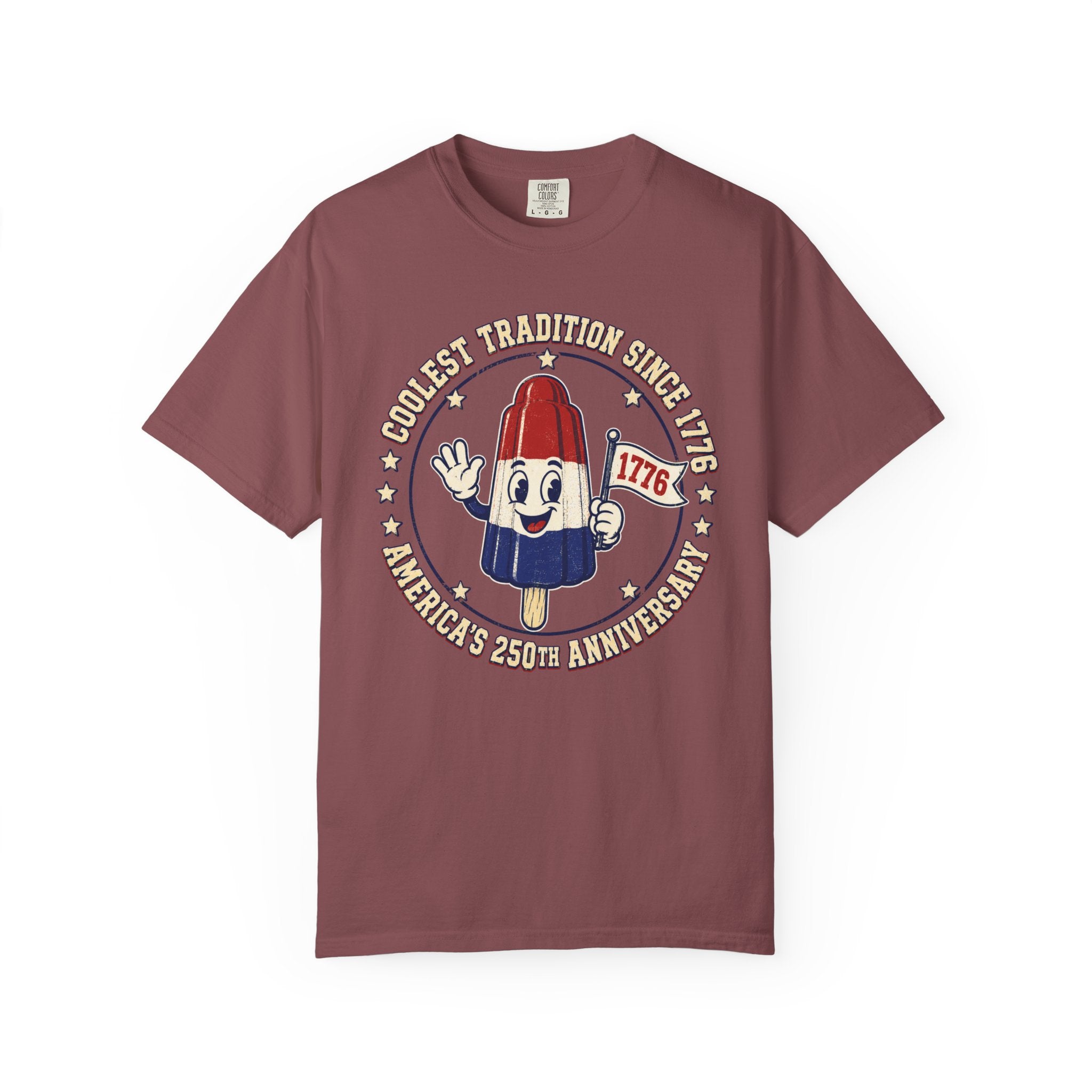 Patriotic Rocket Pop Tee — "Coolest Tradition Since 1776" 250th Anniversary