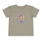 Retro Popcorn Toddler Tee — “Poppin’ Into Freedom” 250th Anniversary Patriotic Popcorn Graphic