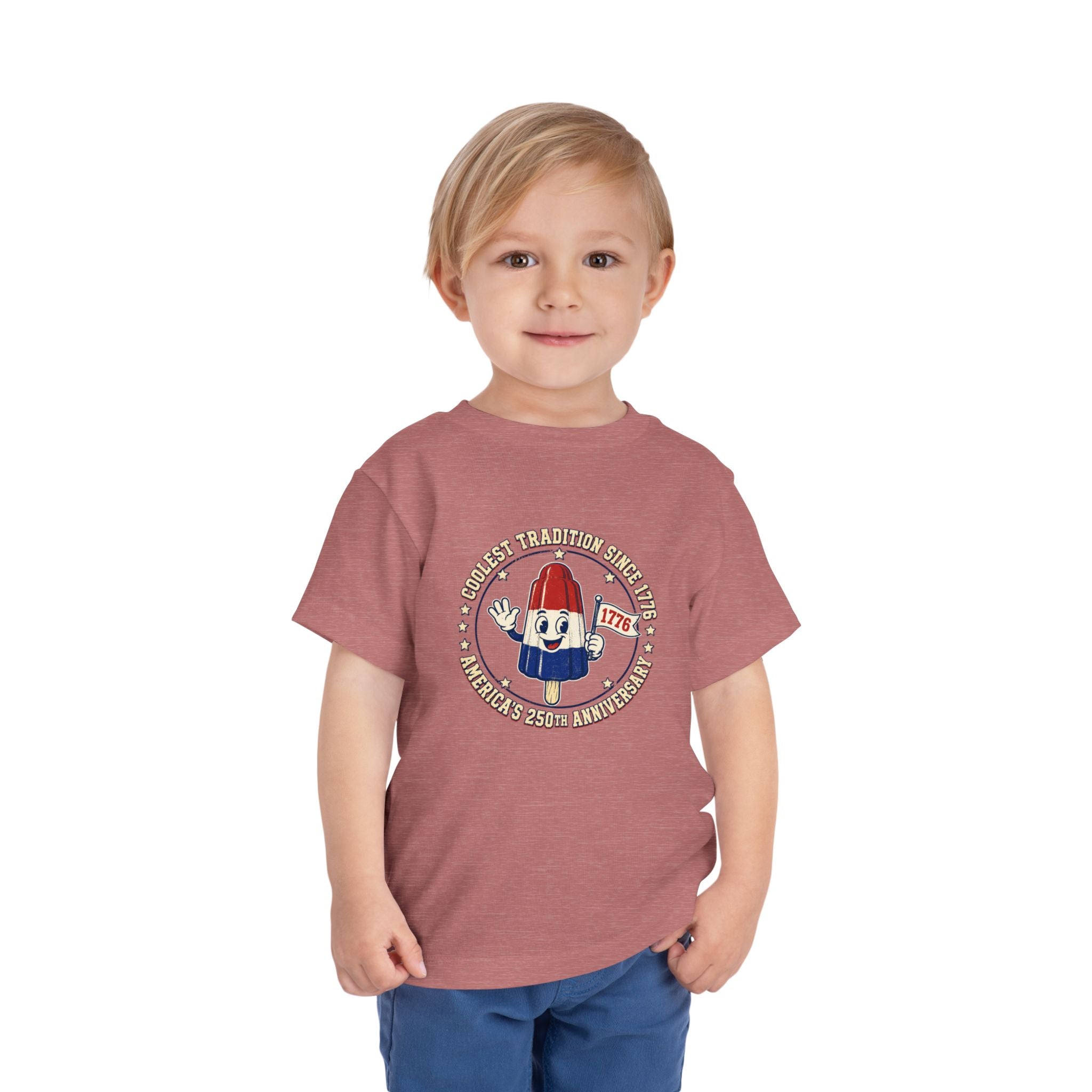 Patriotic Rocket Pop Toddler Tee — 4th of July Vintage Popsicle Shirt