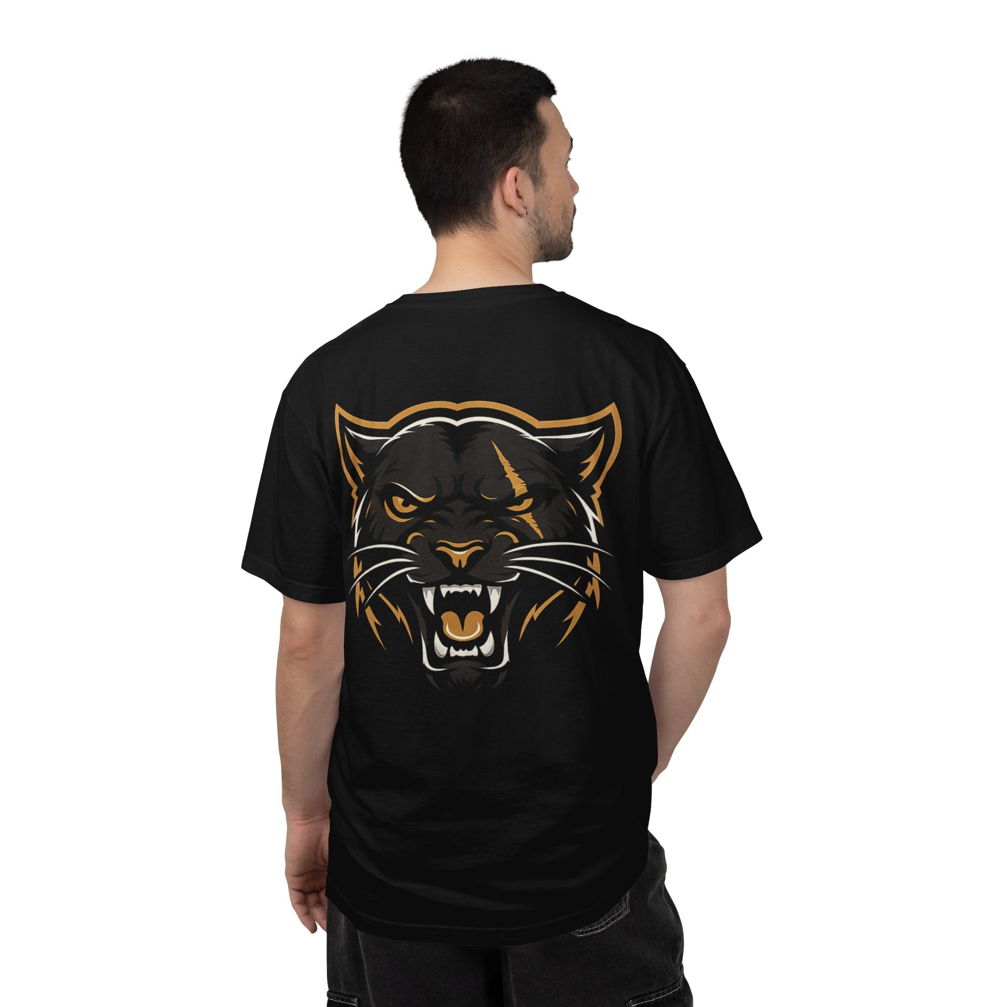 Panther Roar T-Shirt — Bold Black Cat Graphic Tee