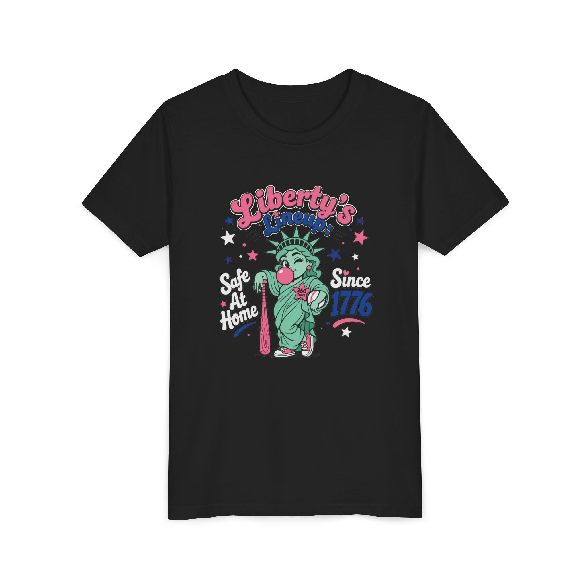 Youth T-Shirt – Liberty’s Lineup: Statue of Liberty Kids Tee “Since 1776”