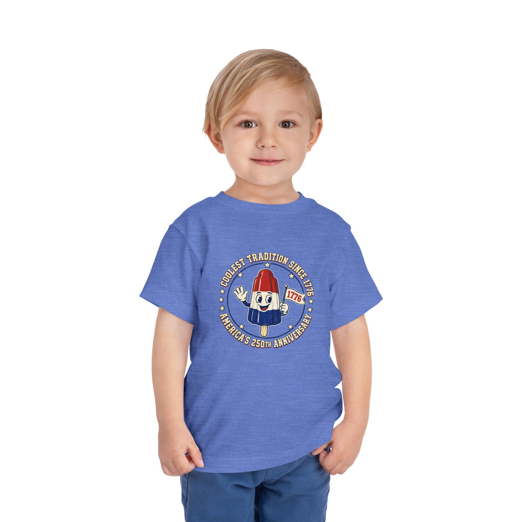 Patriotic Rocket Pop Toddler Tee — 4th of July Vintage Popsicle Shirt