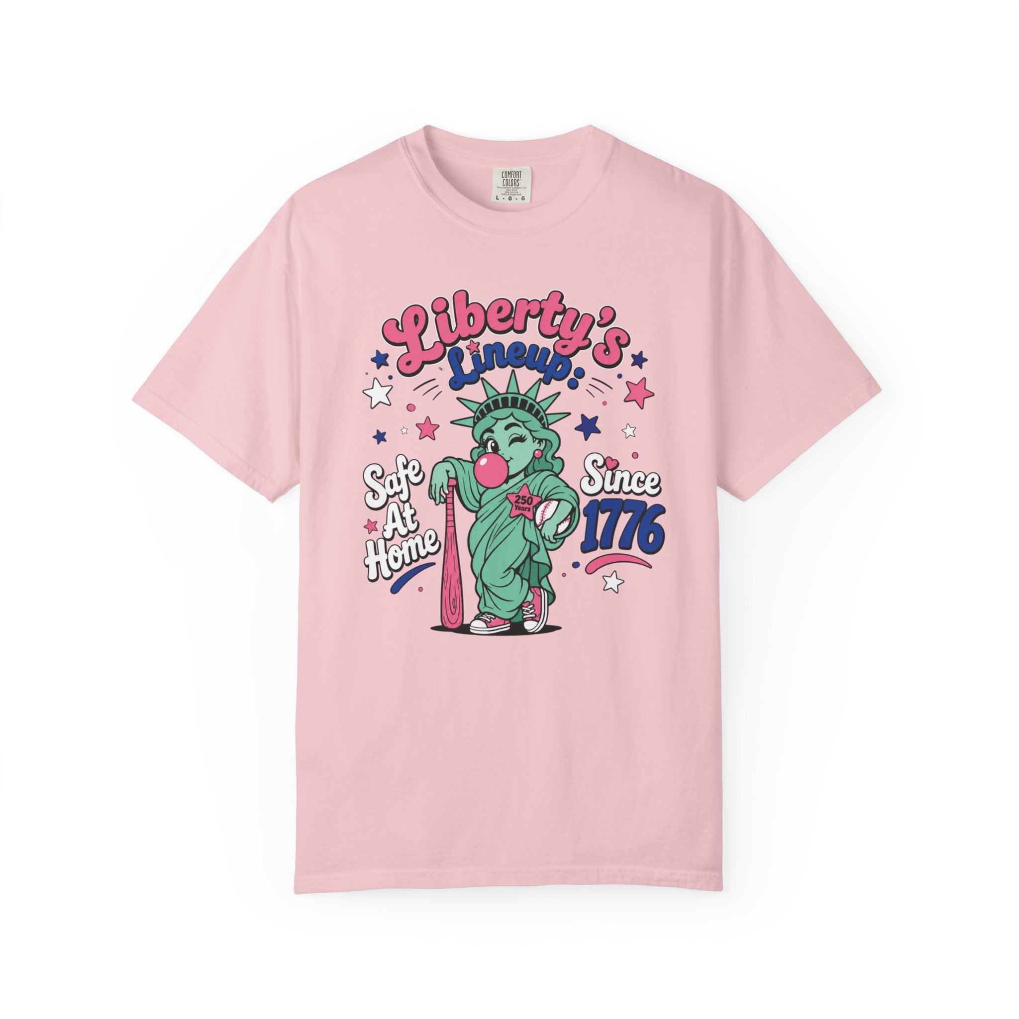 T-Shirt — "Liberty's Lineup" Statue of Liberty Funny 1776 Fourth of July Tee