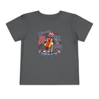 Patriotic 'Here for the Hot Dogs' Toddler Tee — 4th of July Kids Shirt