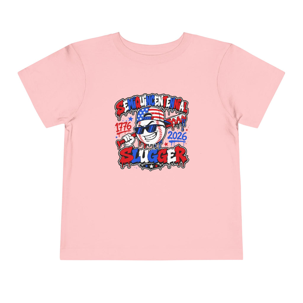 Toddler Tee – Centennial Slugger 1776–2026 Patriotic Baseball Shirt