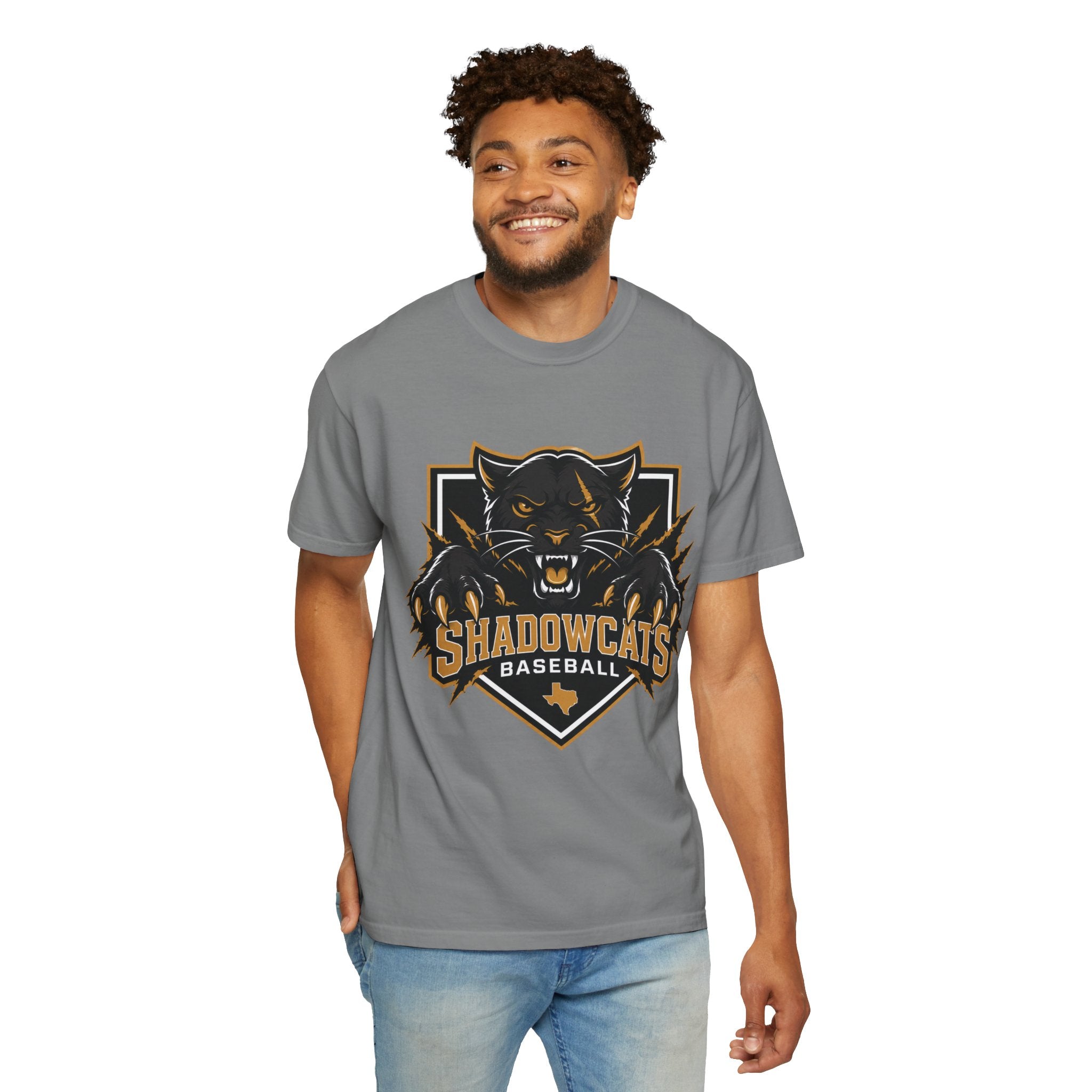 Shadowcats Baseball T-Shirt — Fierce Panther Team Logo Tee