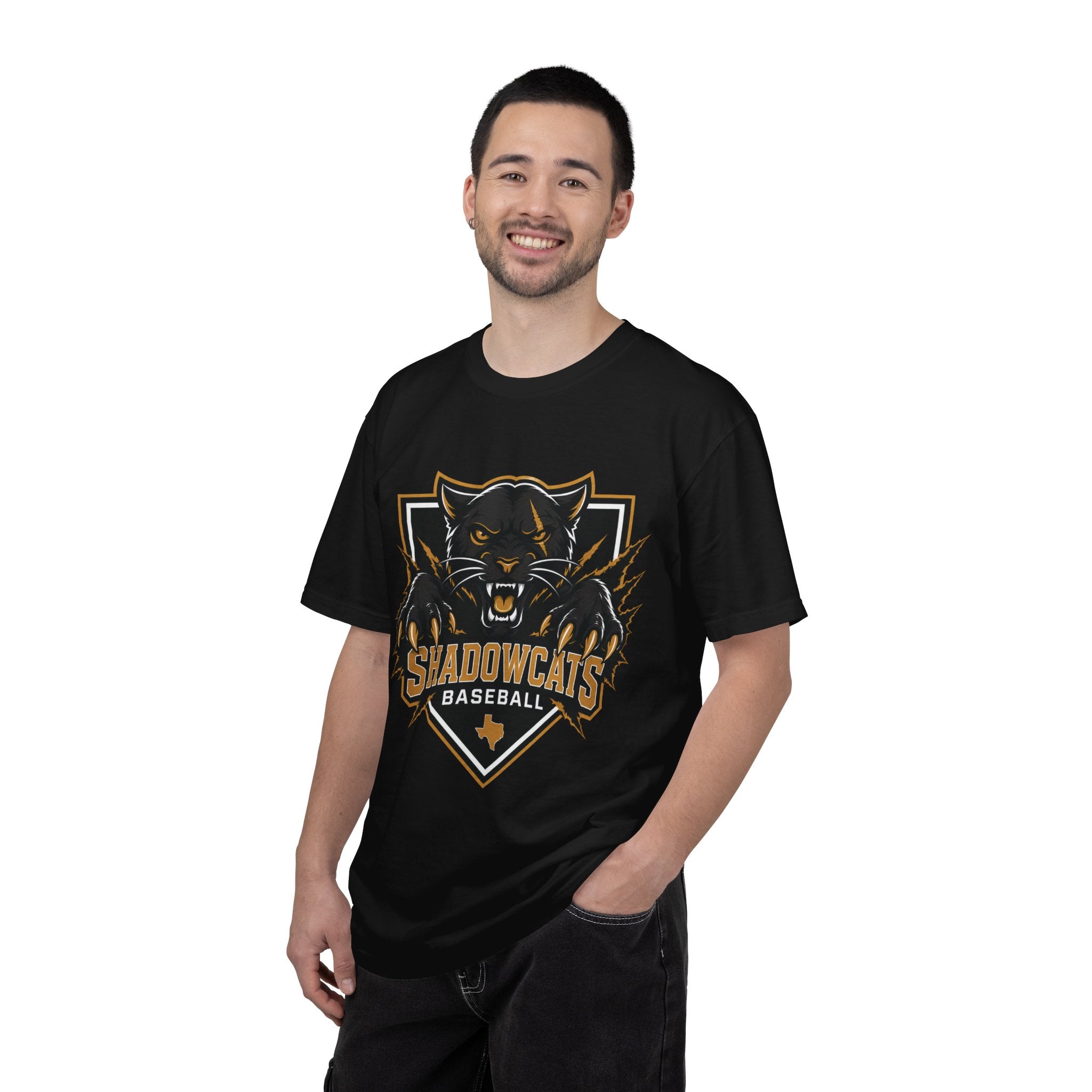 Shadowcats Baseball T-Shirt — Fierce Panther Team Logo Tee