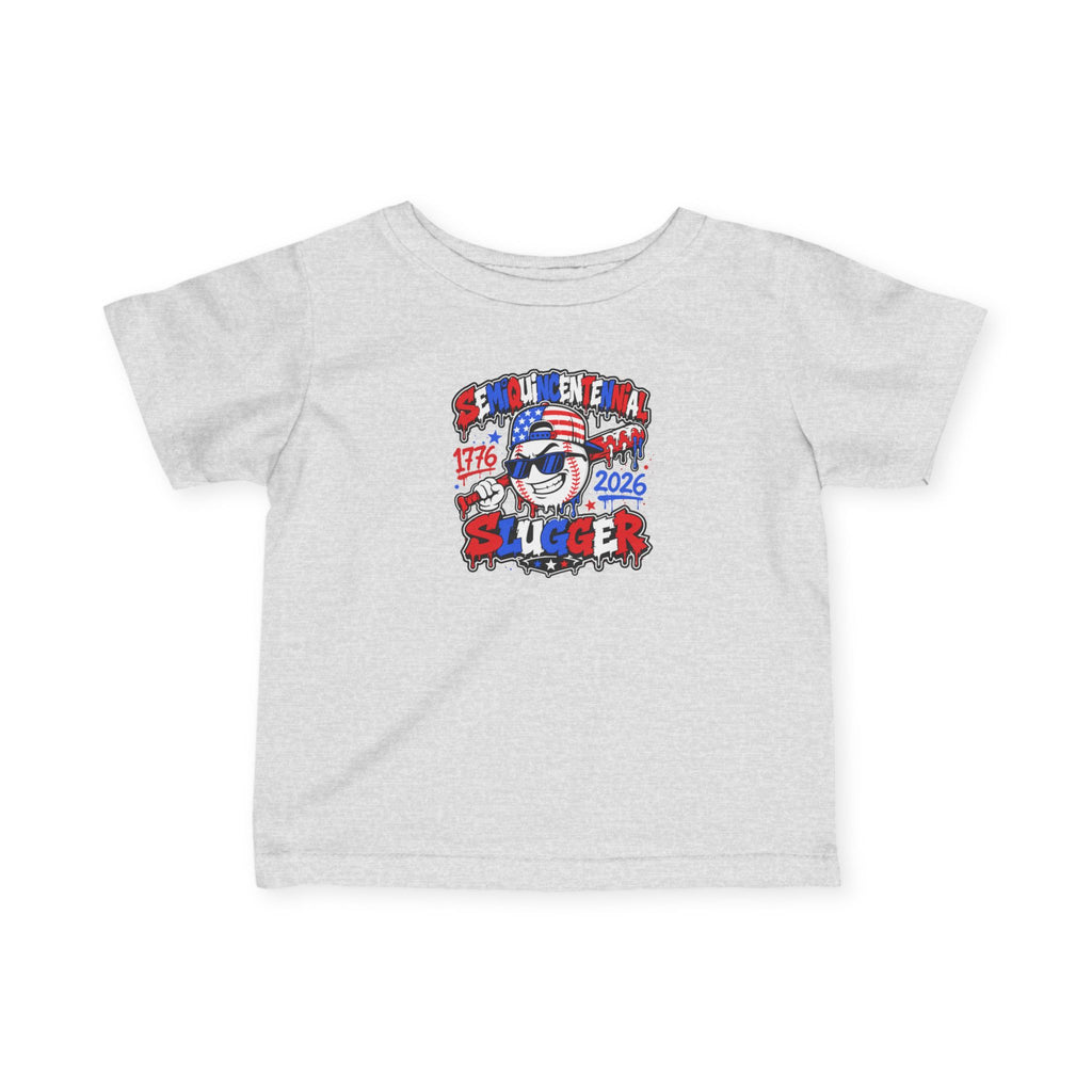 Infant Tee — 'Seasoned Slugger' Patriotic 1776–2026 Baby Shirt