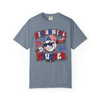 Semiquincentennial Slugger T-Shirt — 1776–2026 Patriotic Baseball Tee