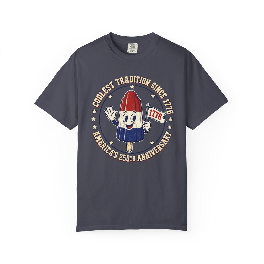 Patriotic Rocket Pop Tee — "Coolest Tradition Since 1776" 250th Anniversary
