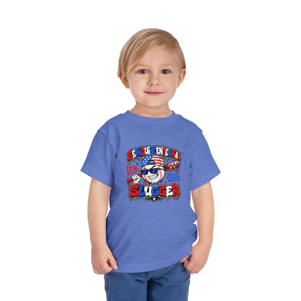 Toddler Tee – Centennial Slugger 1776–2026 Patriotic Baseball Shirt
