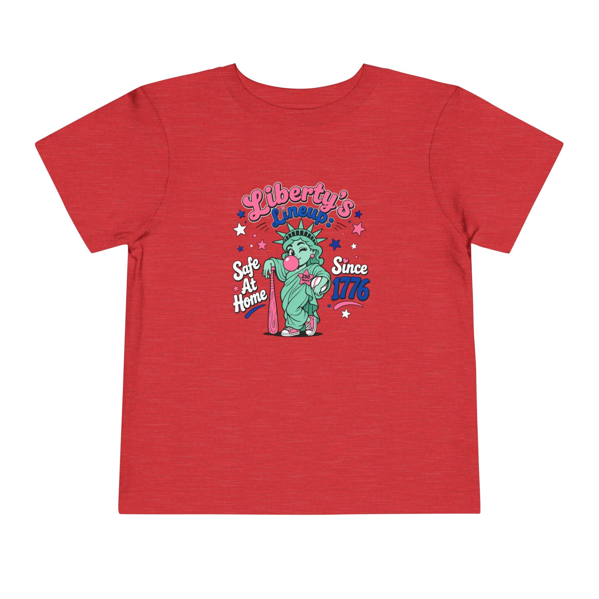 Liberty's Lineup Toddler Tee — Statue of Liberty 'Safe At Home' 1776 Patriotic Shirt