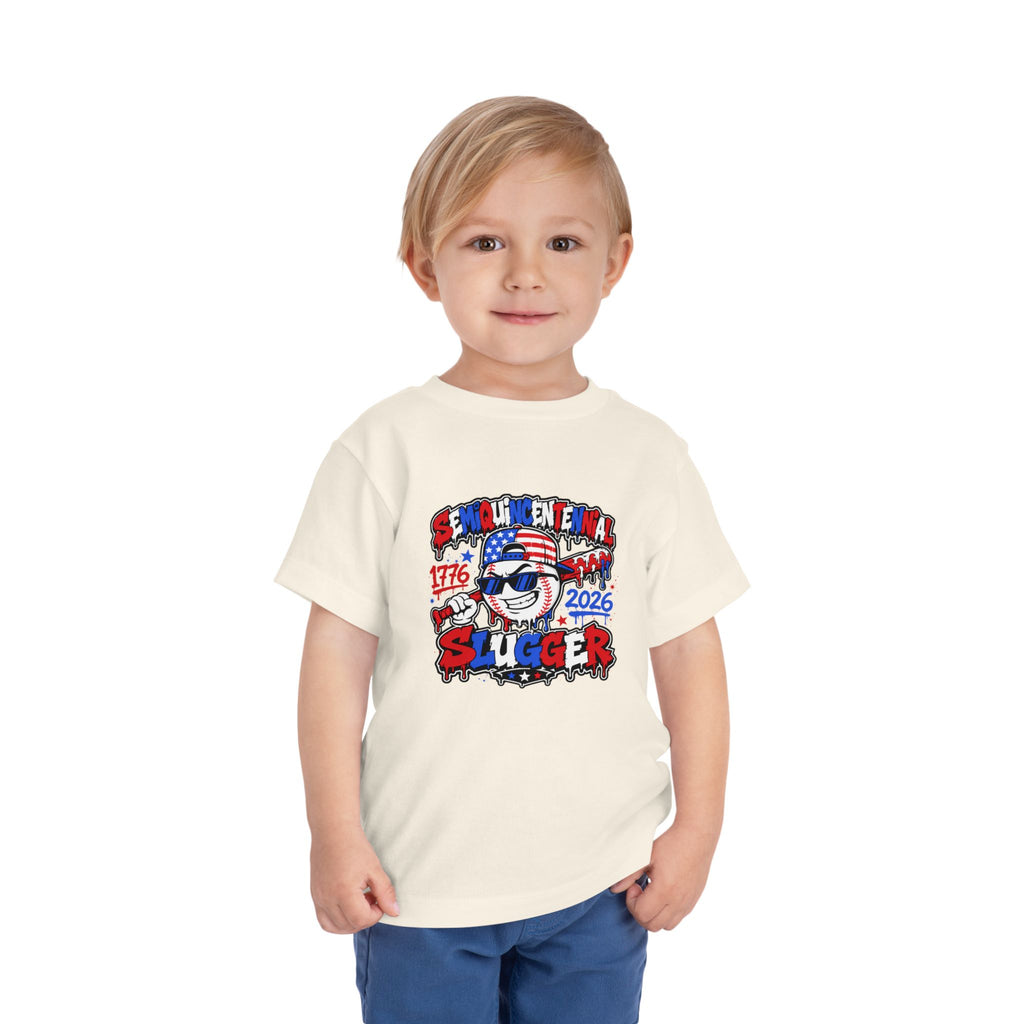Toddler Tee – Centennial Slugger 1776–2026 Patriotic Baseball Shirt