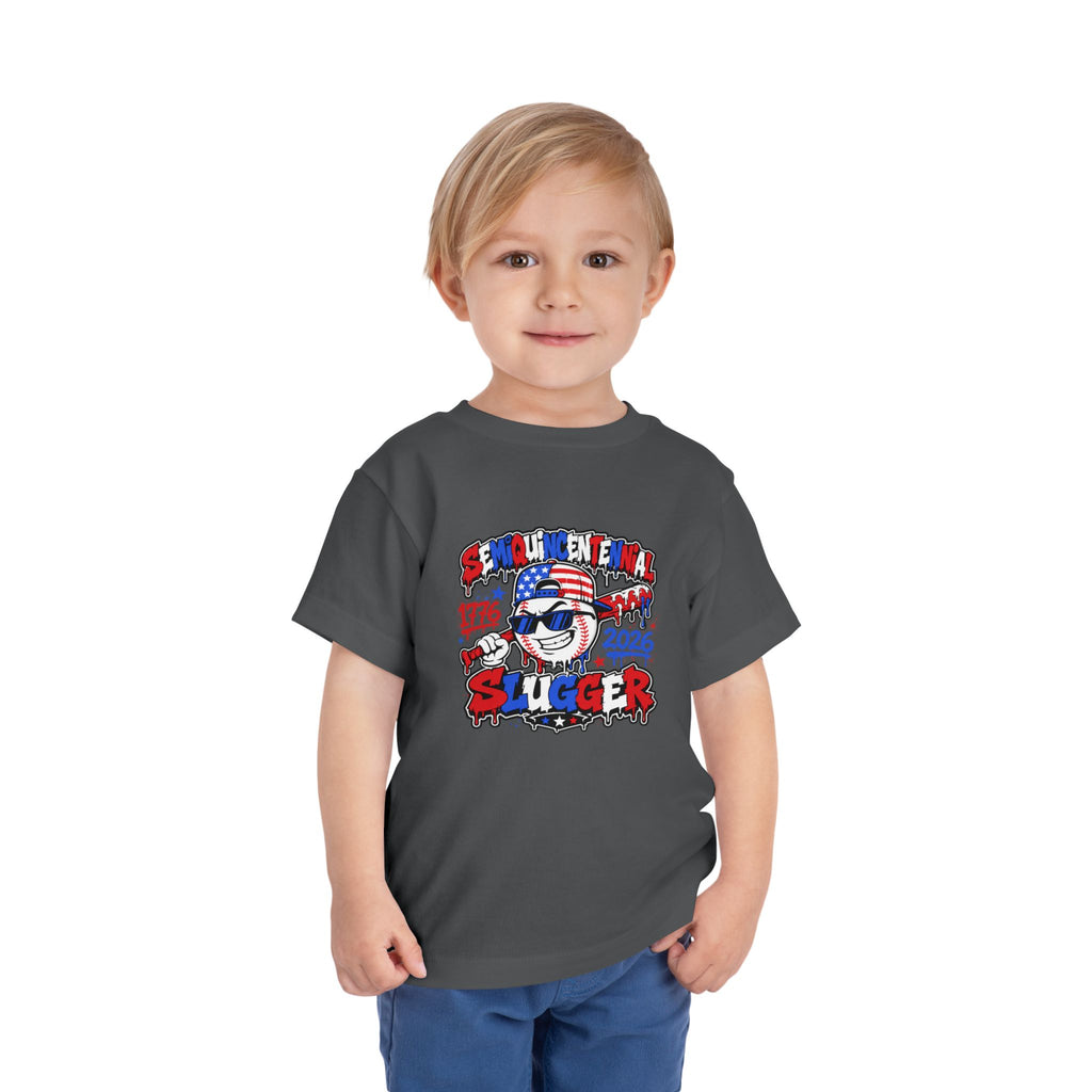 Toddler Tee – Centennial Slugger 1776–2026 Patriotic Baseball Shirt