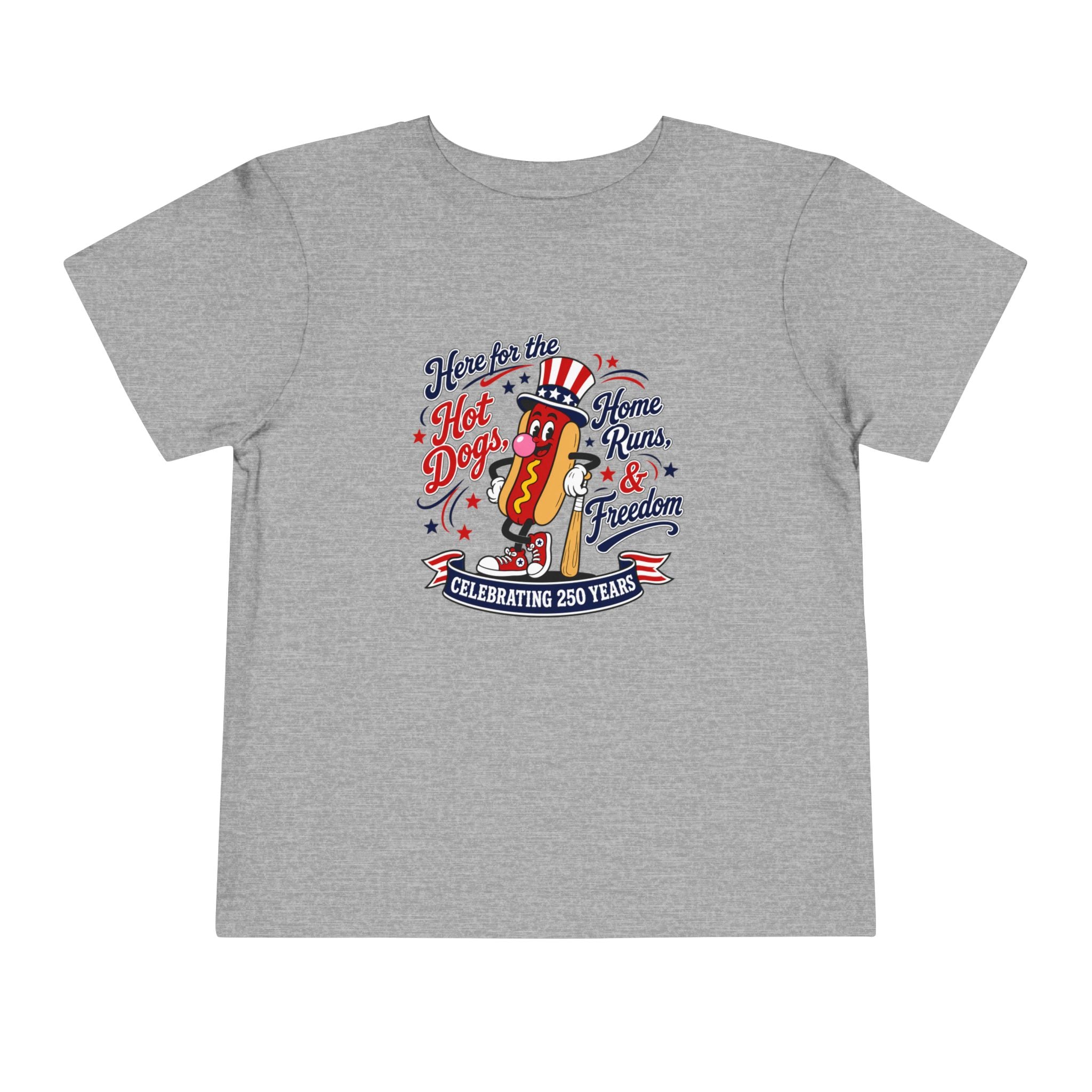 Patriotic 'Here for the Hot Dogs' Toddler Tee — 4th of July Kids Shirt