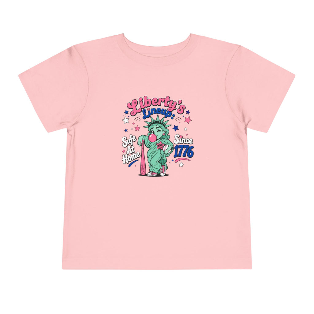 Liberty's Lineup Toddler Tee — Statue of Liberty 'Safe At Home' 1776 Patriotic Shirt