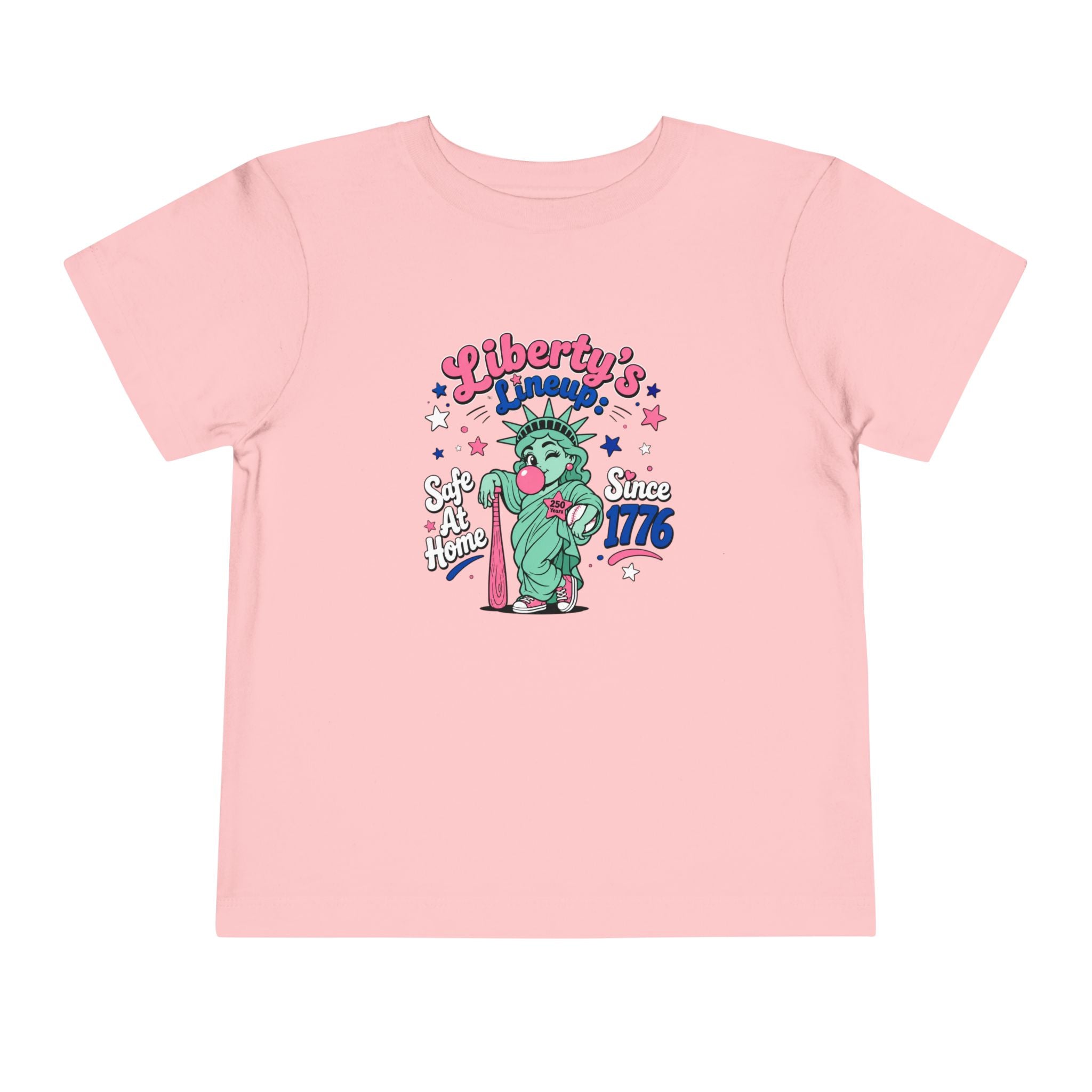 Liberty's Lineup Toddler Tee — Statue of Liberty 'Safe At Home' 1776 Patriotic Shirt