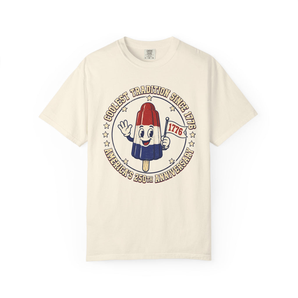 Patriotic Rocket Pop Tee — "Coolest Tradition Since 1776" 250th Anniversary