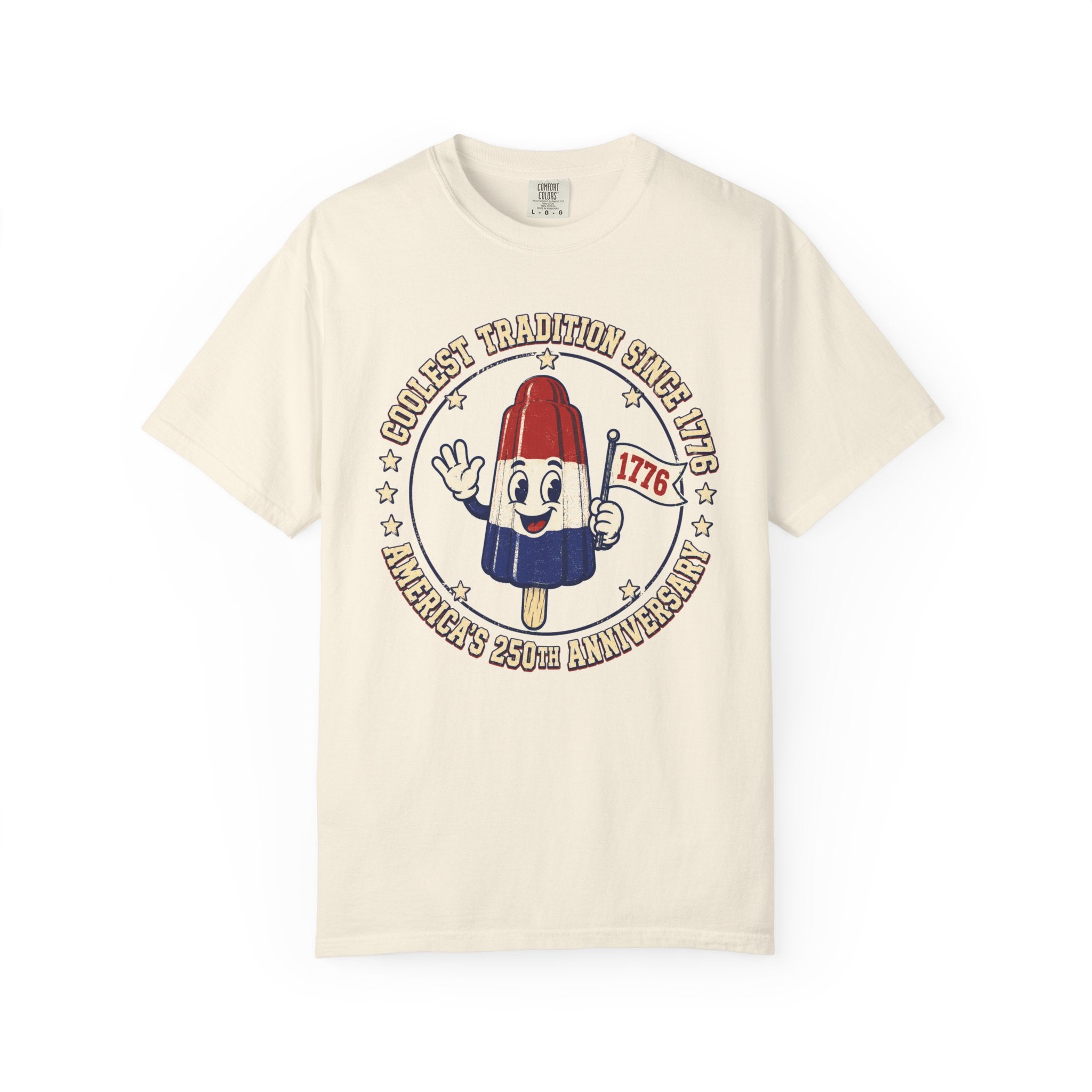 Patriotic Rocket Pop Tee — "Coolest Tradition Since 1776" 250th Anniversary