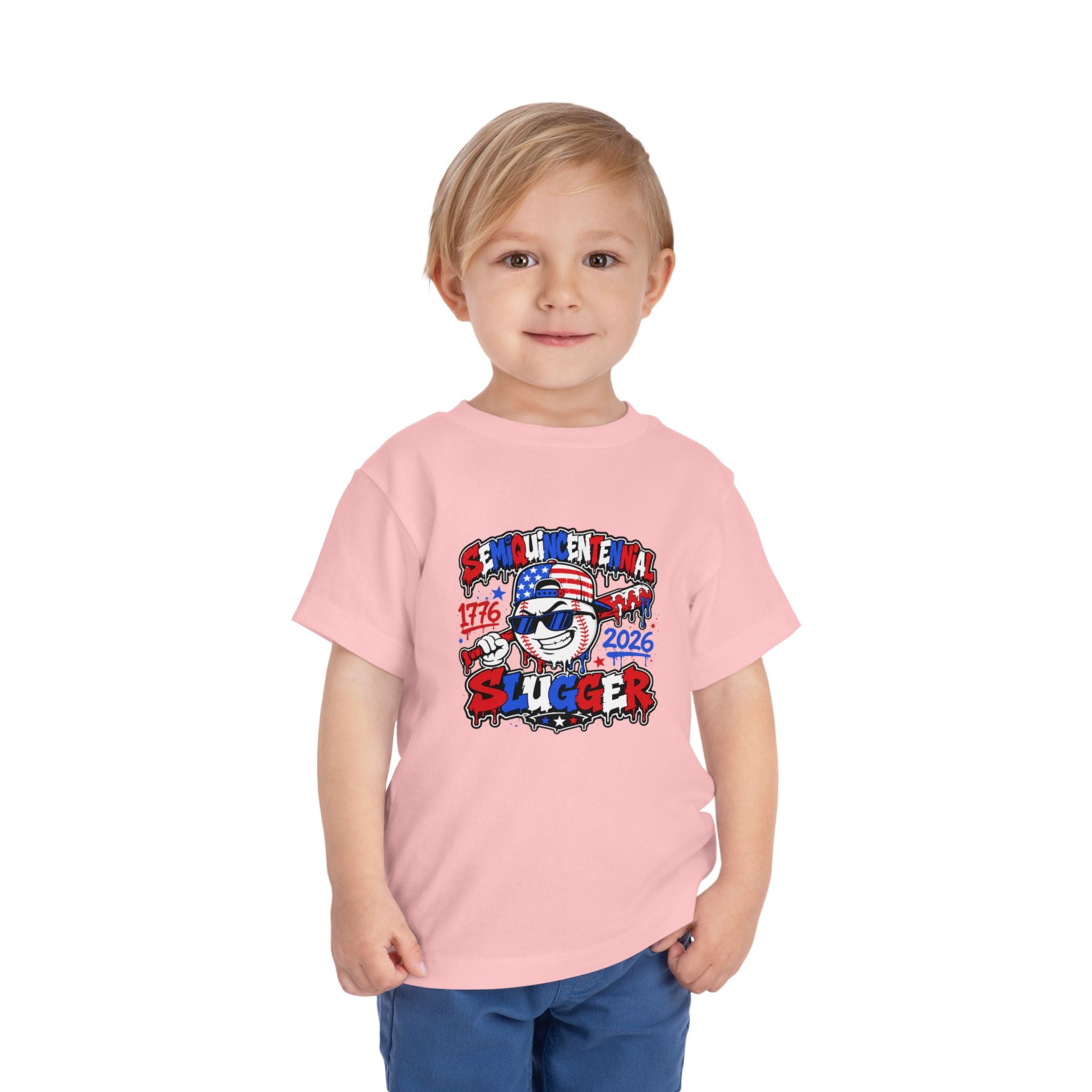 Toddler Tee – Centennial Slugger 1776–2026 Patriotic Baseball Shirt