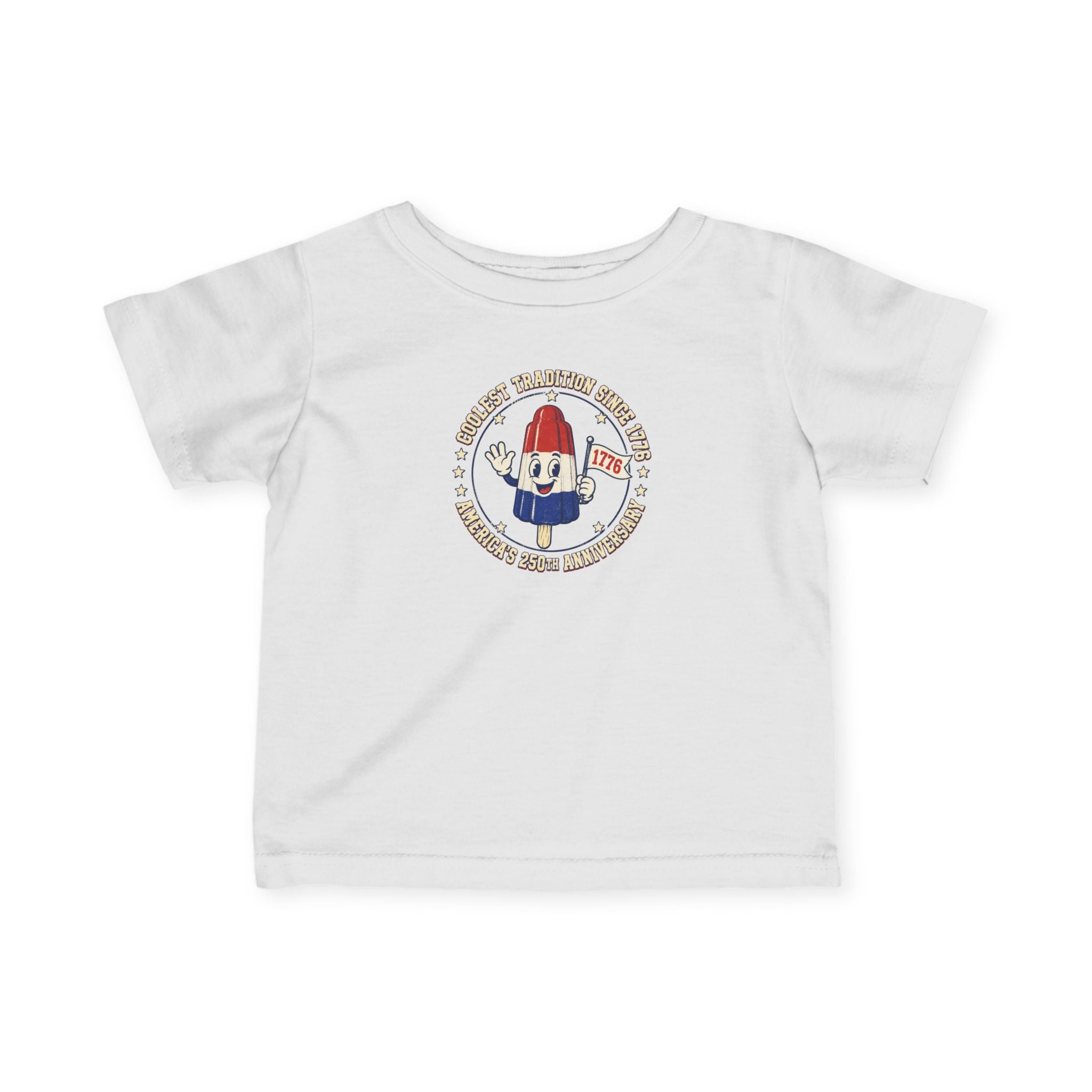 Infant Tee — Retro Patriotic Popsicle Graphic "USA" Baby T‑Shirt