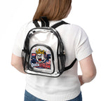Clear Stadium Backpack — Transparent School & Game Day Bag with Front Logo Pocket