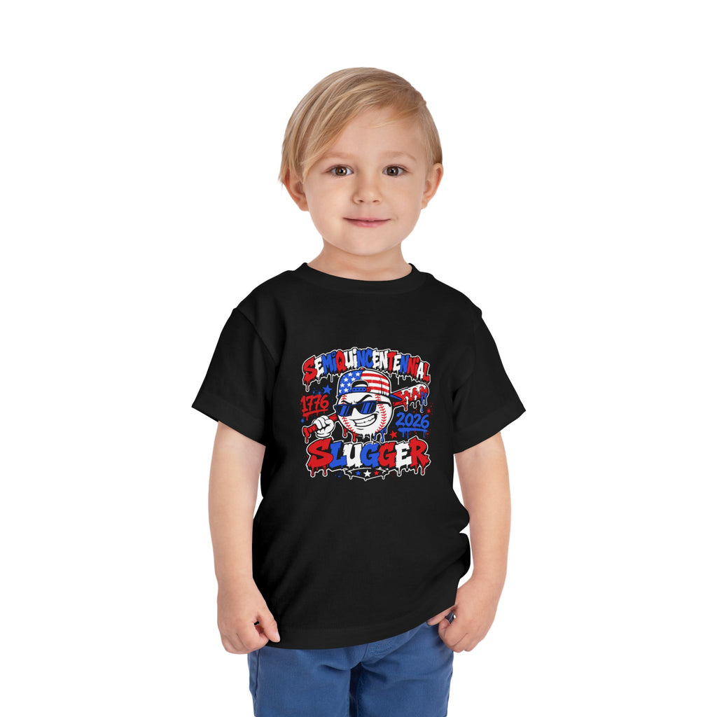 Toddler Tee – Centennial Slugger 1776–2026 Patriotic Baseball Shirt