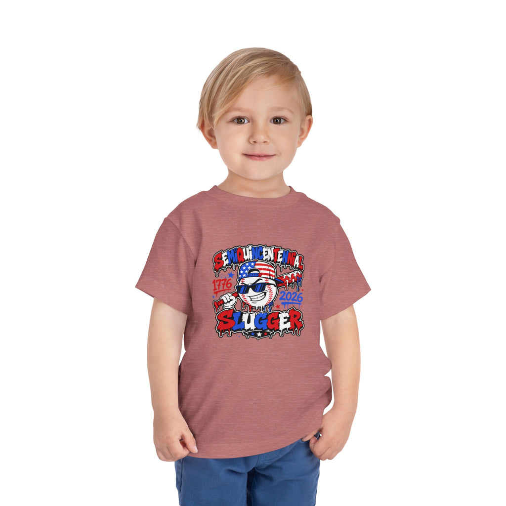 Toddler Tee – Centennial Slugger 1776–2026 Patriotic Baseball Shirt