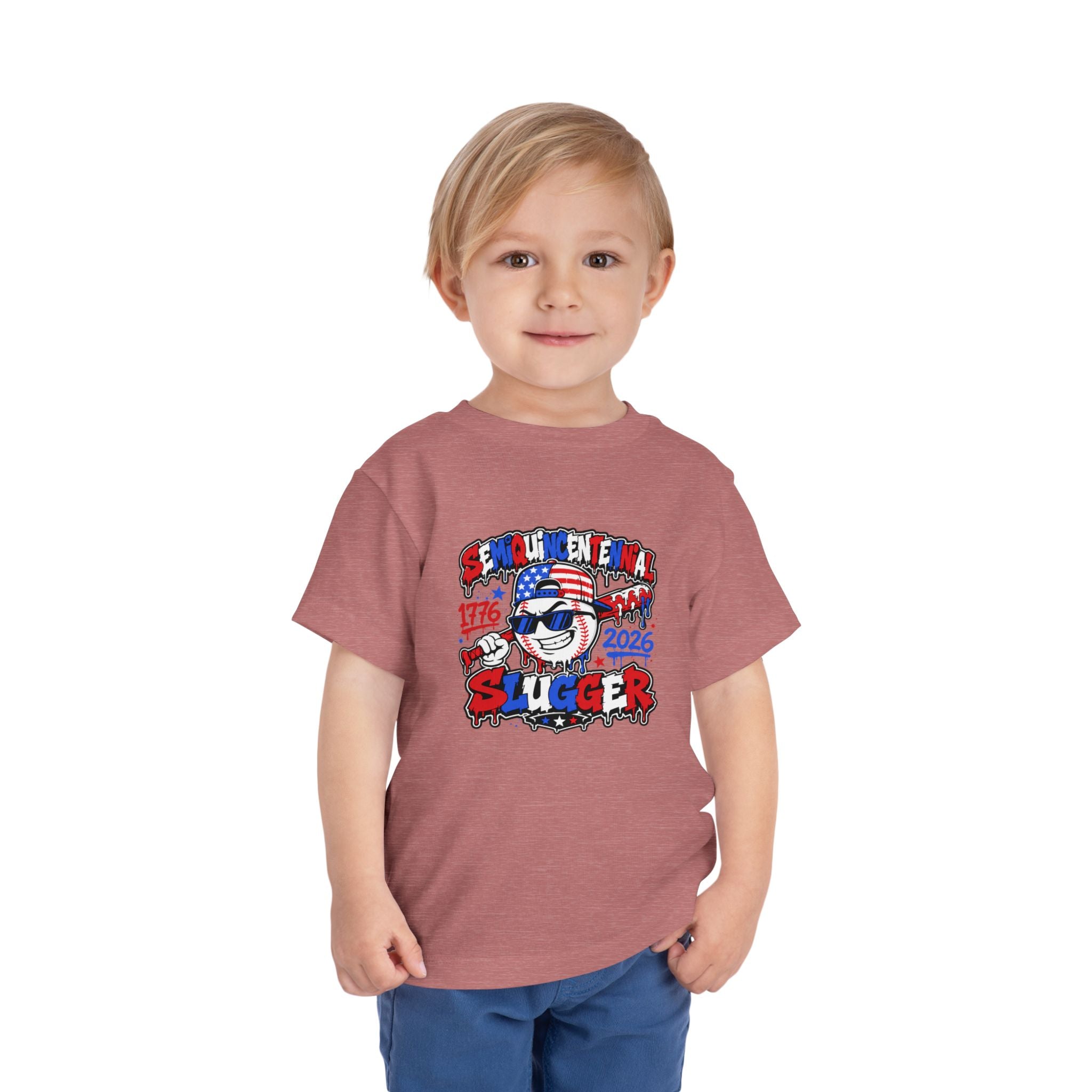 Toddler Tee – Centennial Slugger 1776–2026 Patriotic Baseball Shirt