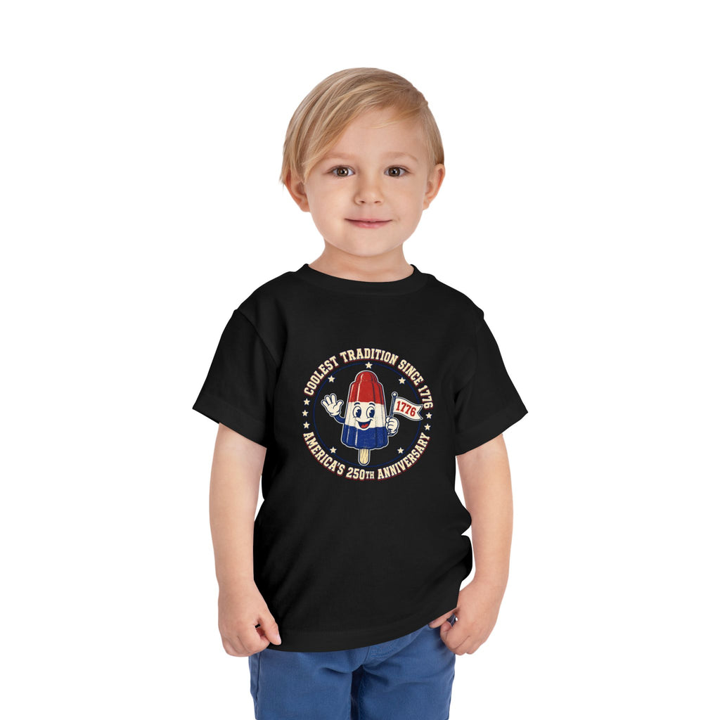 Patriotic Rocket Pop Toddler Tee — 4th of July Vintage Popsicle Shirt