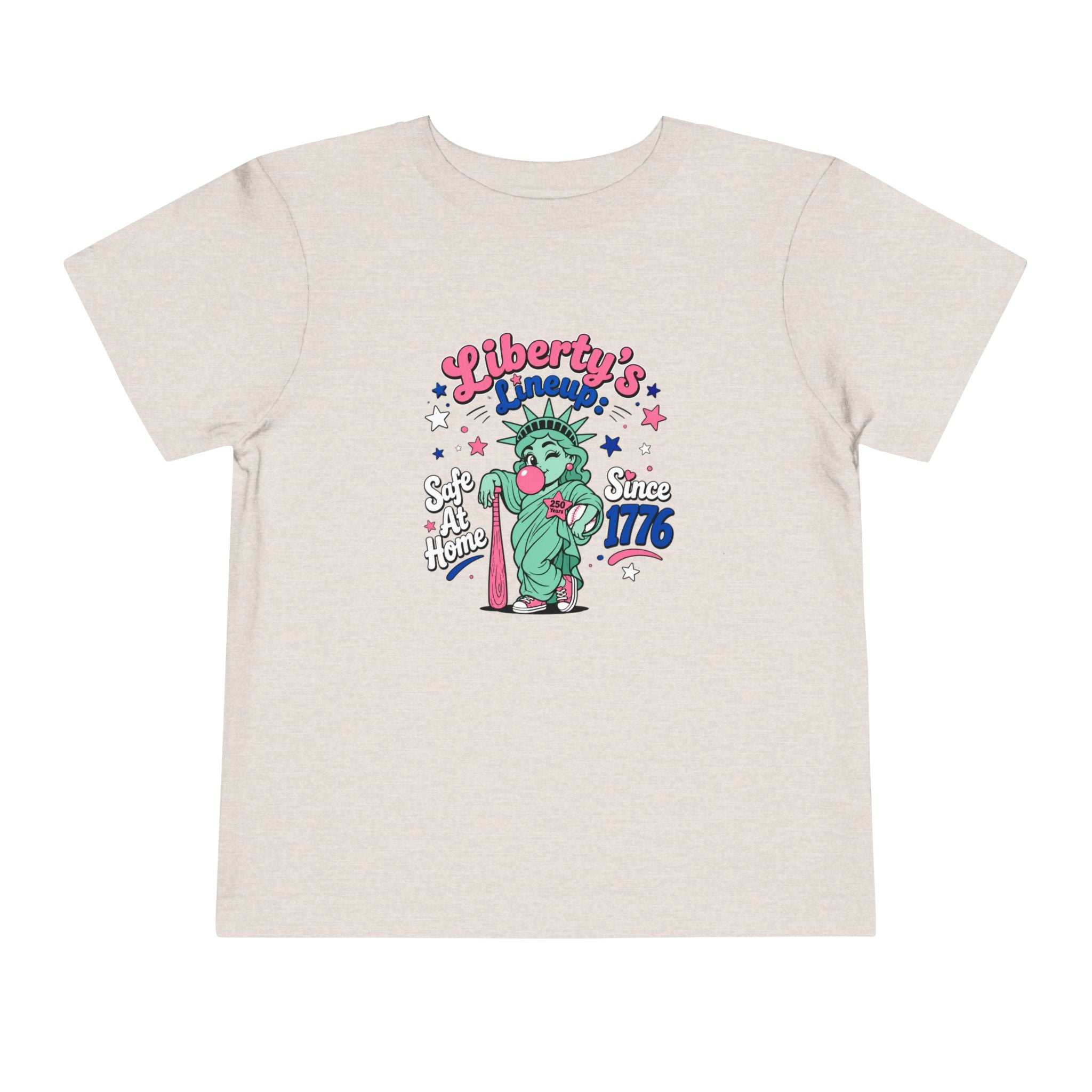 Liberty's Lineup Toddler Tee — Statue of Liberty 'Safe At Home' 1776 Patriotic Shirt