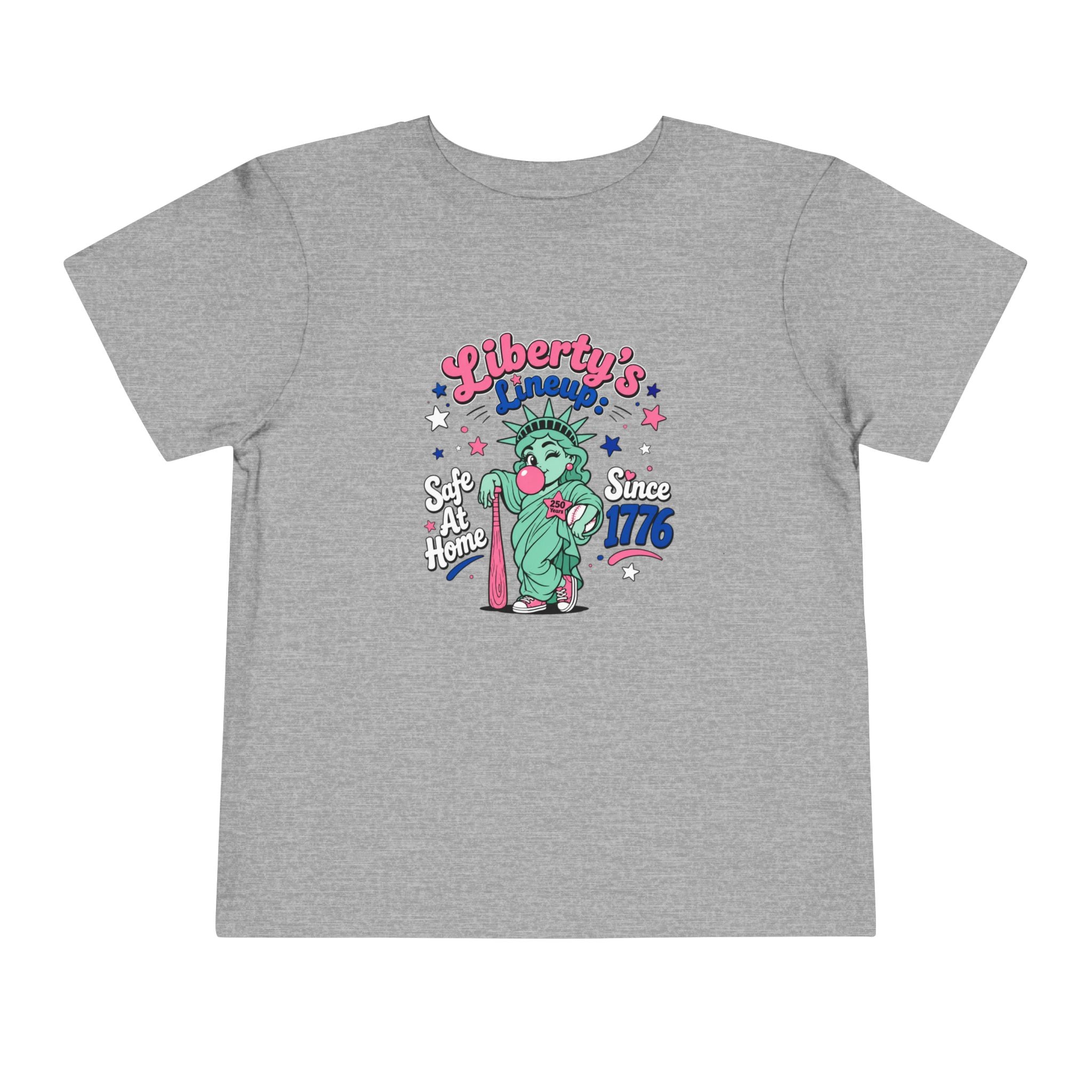 Liberty's Lineup Toddler Tee — Statue of Liberty 'Safe At Home' 1776 Patriotic Shirt