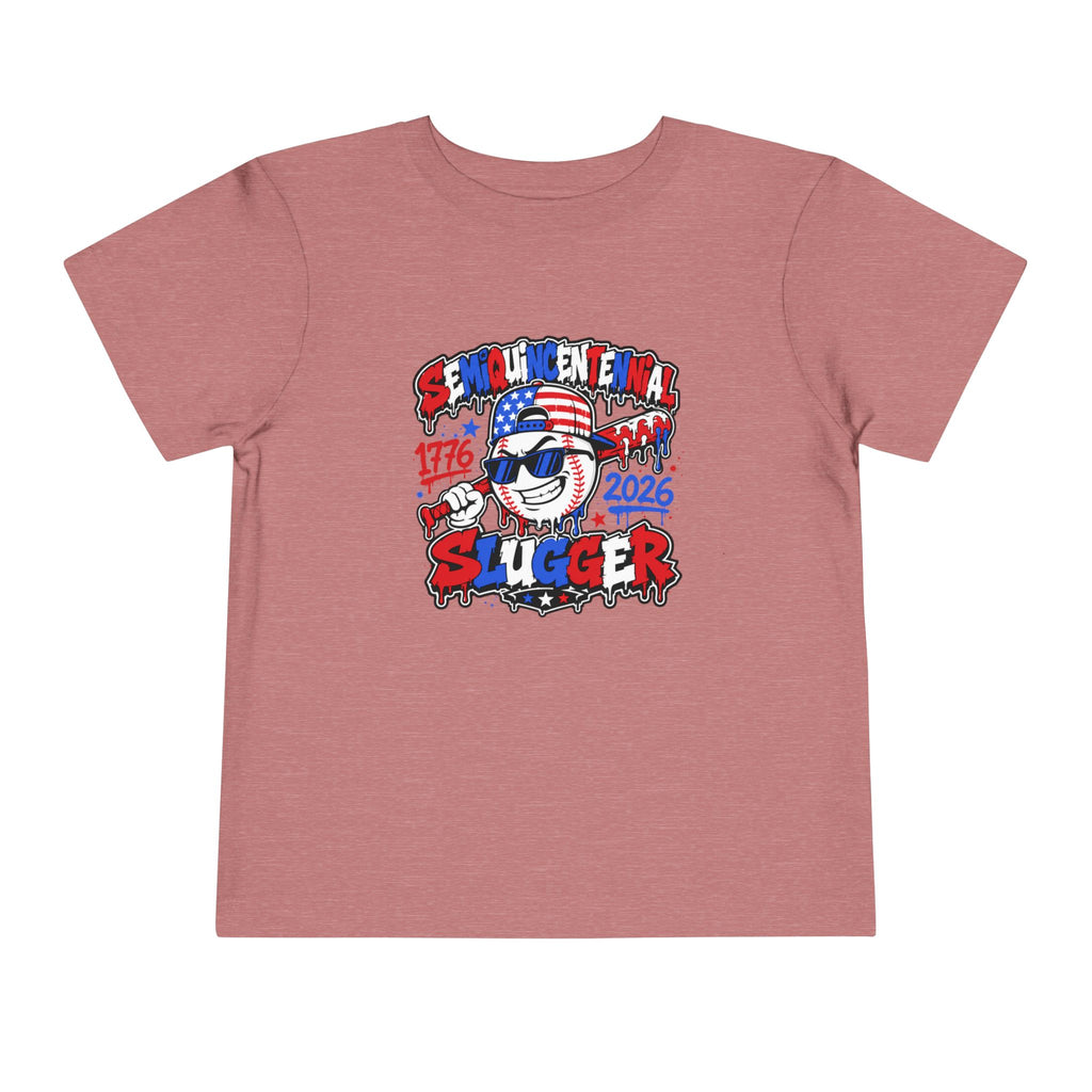 Toddler Tee – Centennial Slugger 1776–2026 Patriotic Baseball Shirt