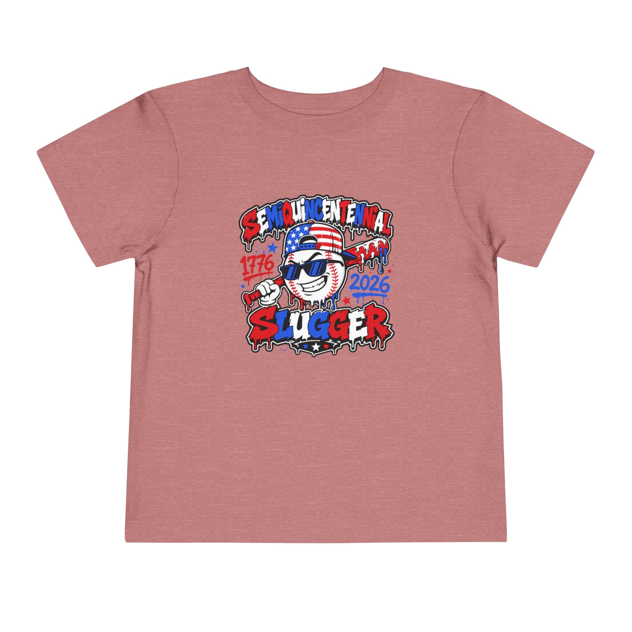 Toddler Tee – Centennial Slugger 1776–2026 Patriotic Baseball Shirt