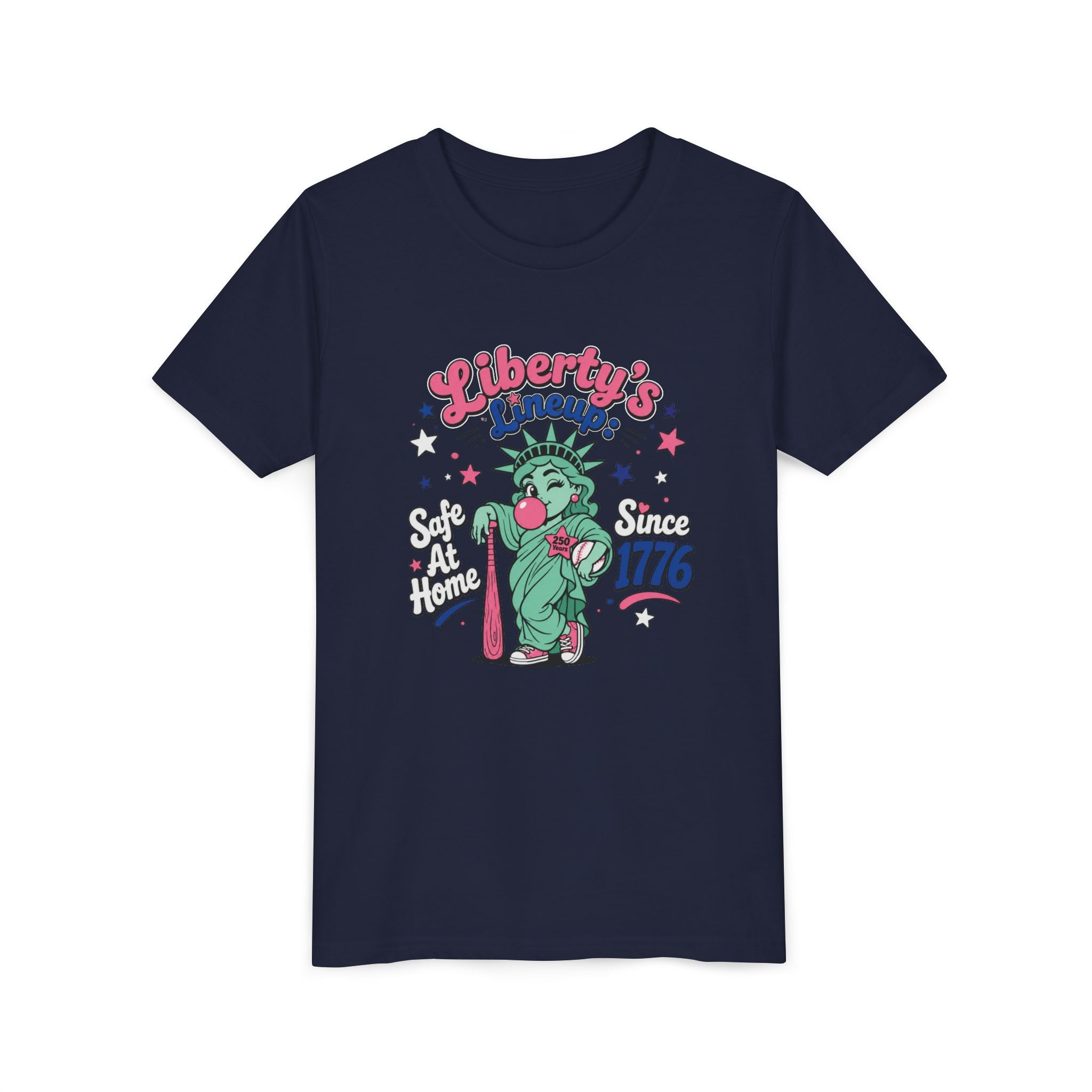 Youth T-Shirt – Liberty’s Lineup: Statue of Liberty Kids Tee “Since 1776”