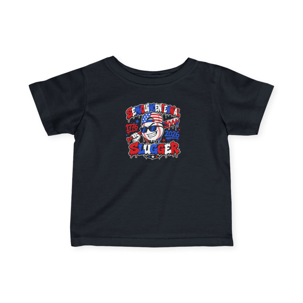 Infant Tee — 'Seasoned Slugger' Patriotic 1776–2026 Baby Shirt
