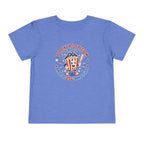 Retro Popcorn Toddler Tee — “Poppin’ Into Freedom” 250th Anniversary Patriotic Popcorn Graphic