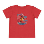 Patriotic 'Here for the Hot Dogs' Toddler Tee — 4th of July Kids Shirt