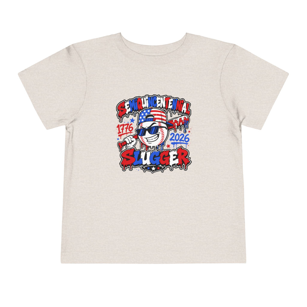 Toddler Tee – Centennial Slugger 1776–2026 Patriotic Baseball Shirt