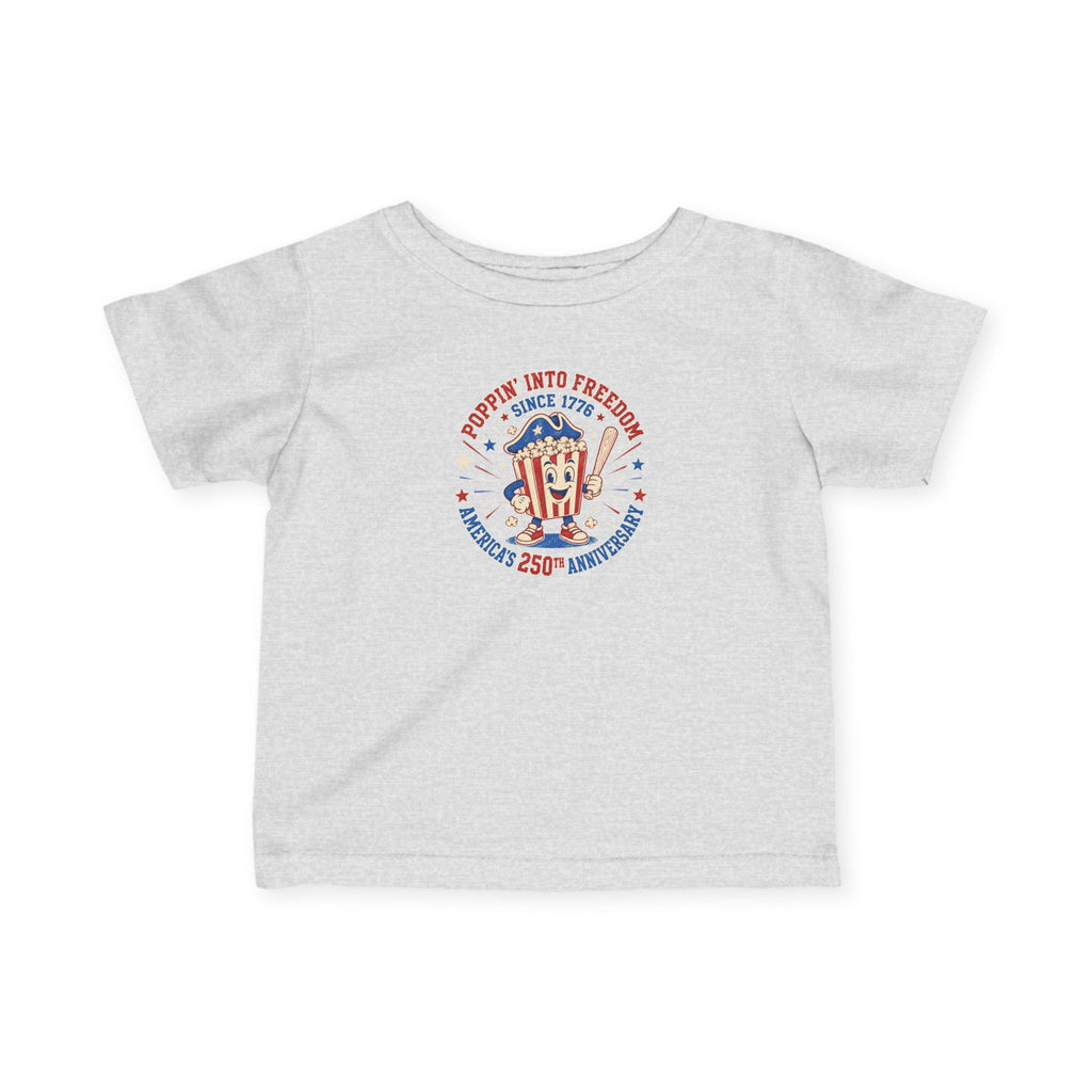 Infant Tee — 'Poppin' Into Freedom' 250th America Independence Baby Shirt