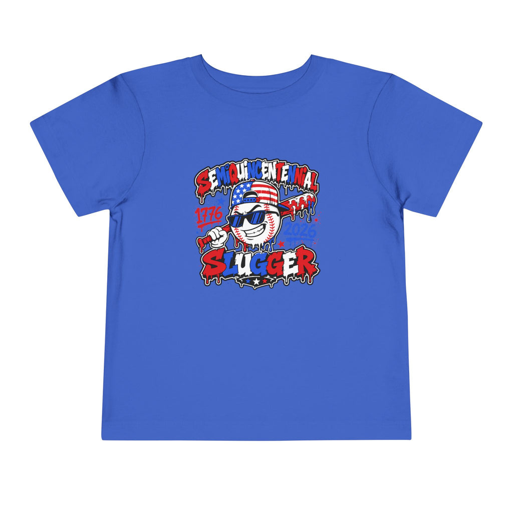 Toddler Tee – Centennial Slugger 1776–2026 Patriotic Baseball Shirt