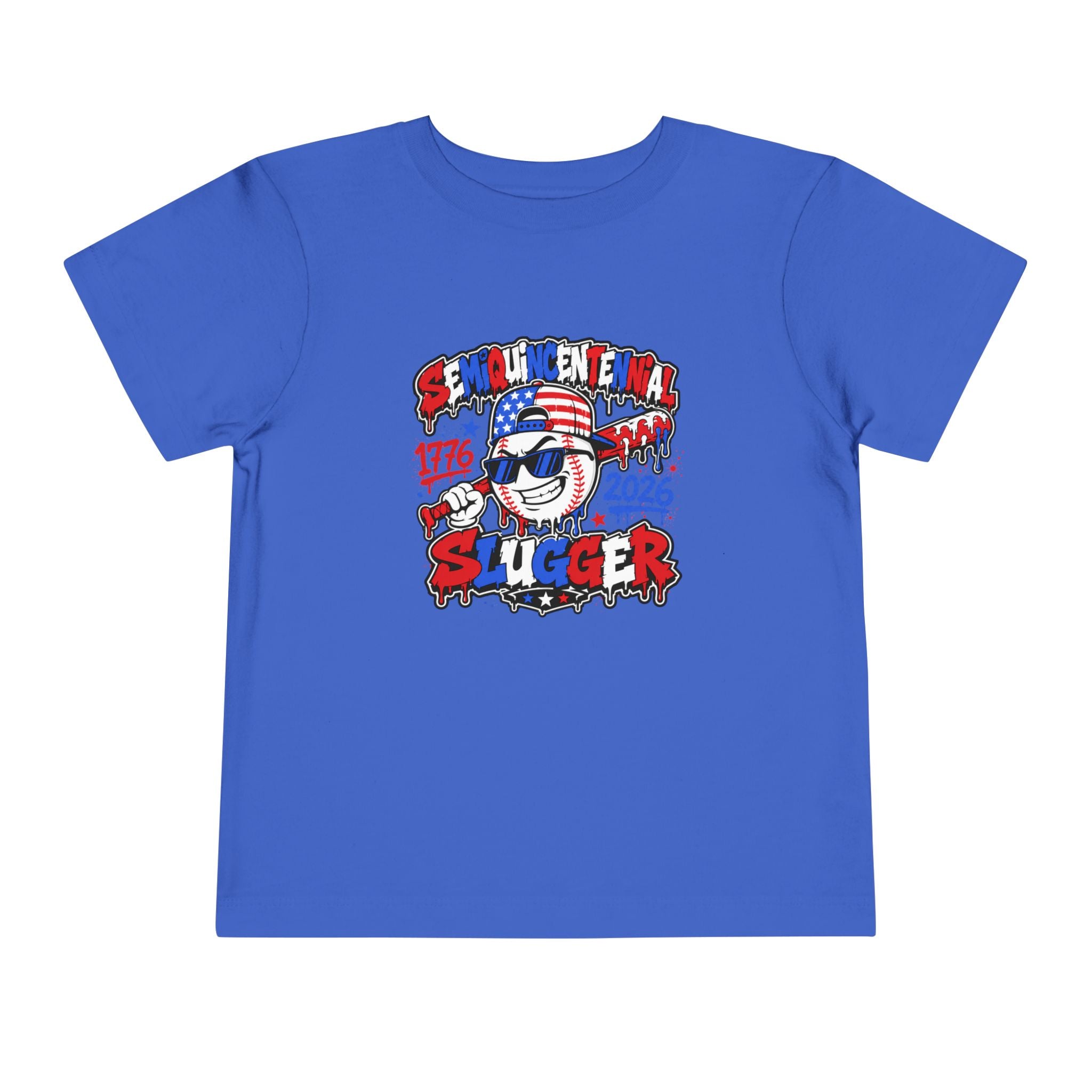 Toddler Tee – Centennial Slugger 1776–2026 Patriotic Baseball Shirt