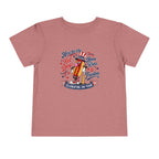 Patriotic 'Here for the Hot Dogs' Toddler Tee — 4th of July Kids Shirt