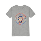 Youth Tee — "Poppin' Into Freedom" 250th Anniversary Patriotic Popcorn Shirt