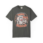 Baseball Mom Liberty T-Shirt — "First I Take The Coffee, Then I Take The Field"