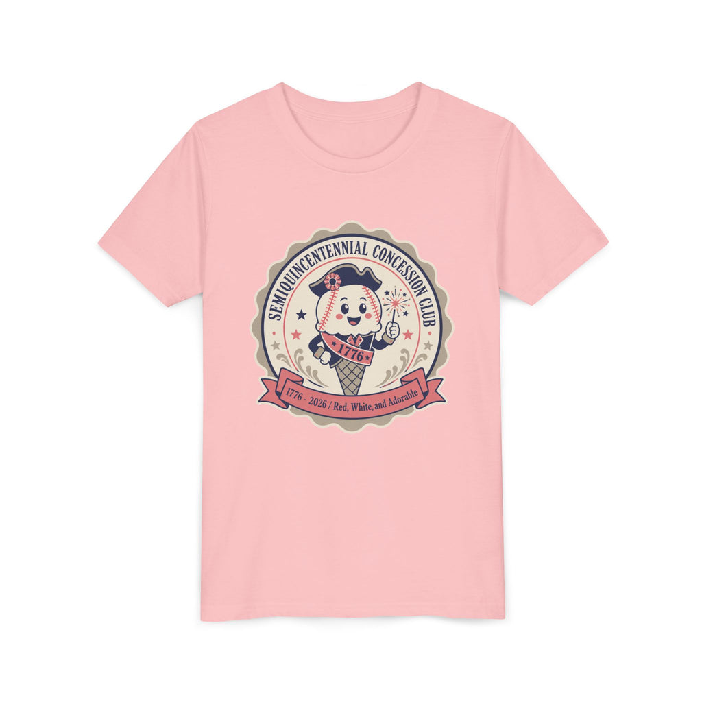 Youth Tee - Semiquincentennial Concession Club Retro Mascot Kids Shirt (1776–2026)