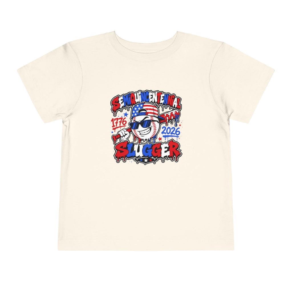 Toddler Tee – Centennial Slugger 1776–2026 Patriotic Baseball Shirt