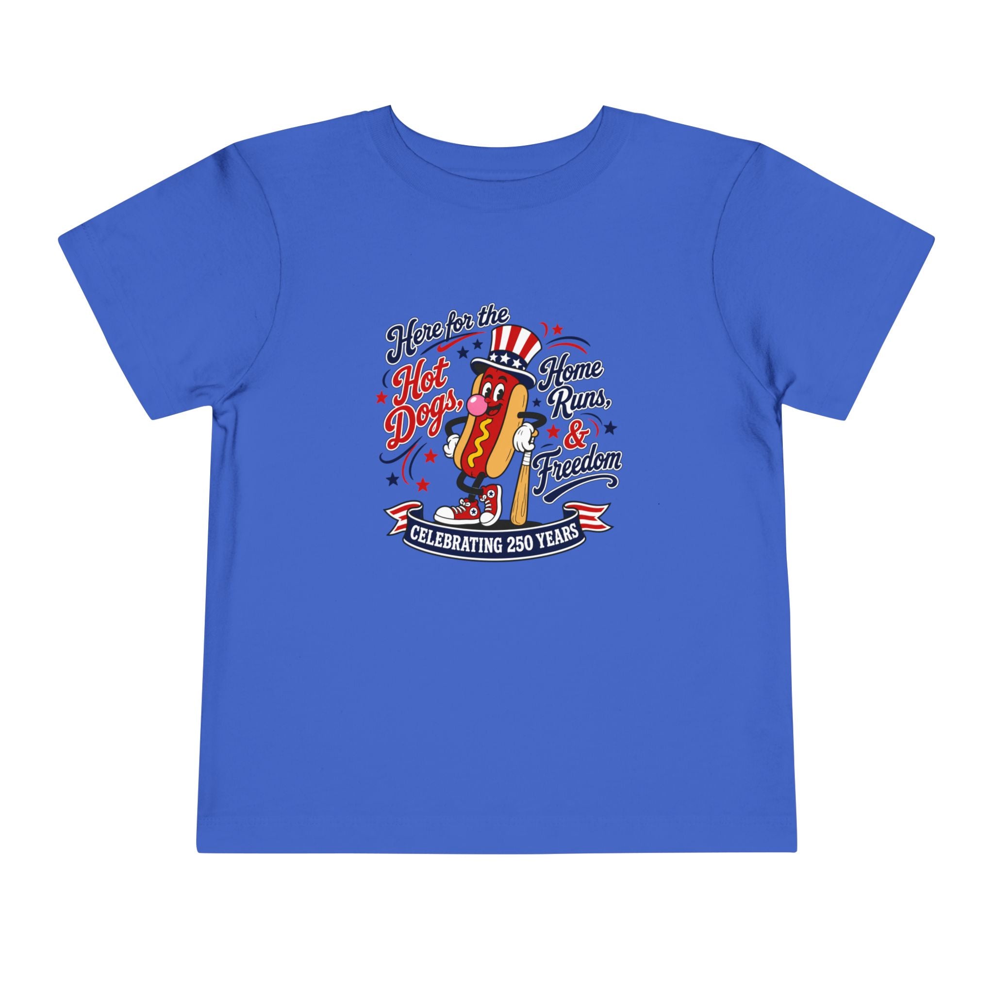 Patriotic 'Here for the Hot Dogs' Toddler Tee — 4th of July Kids Shirt