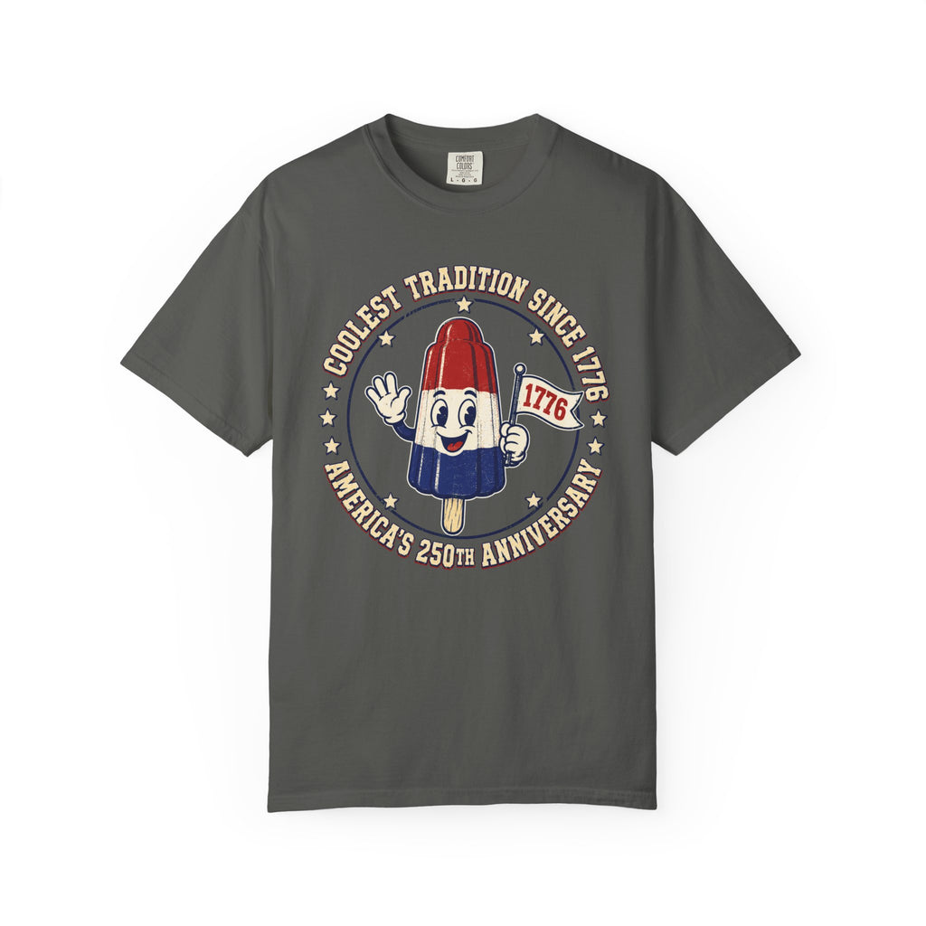 Patriotic Rocket Pop Tee — "Coolest Tradition Since 1776" 250th Anniversary